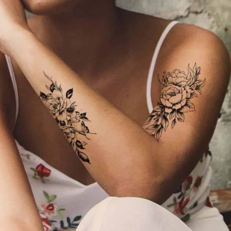 New WB5 Paper Sheets/Bag Butterfly Long Lasting Tattoo Stickers Beauty Flower Eco-friendly Waterproof Temporary Face Body