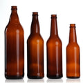 Custom Logo 250Ml 330Ml 500Ml 1000Ml Amber Clear Green Beer Glass Bottle With Metal Crown Cap