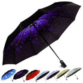 Light Portable Automatic Folding Rain Umbrella Strongest Windproof Travel Umbrella Premium Grip Modern Design Fits Car Backpack