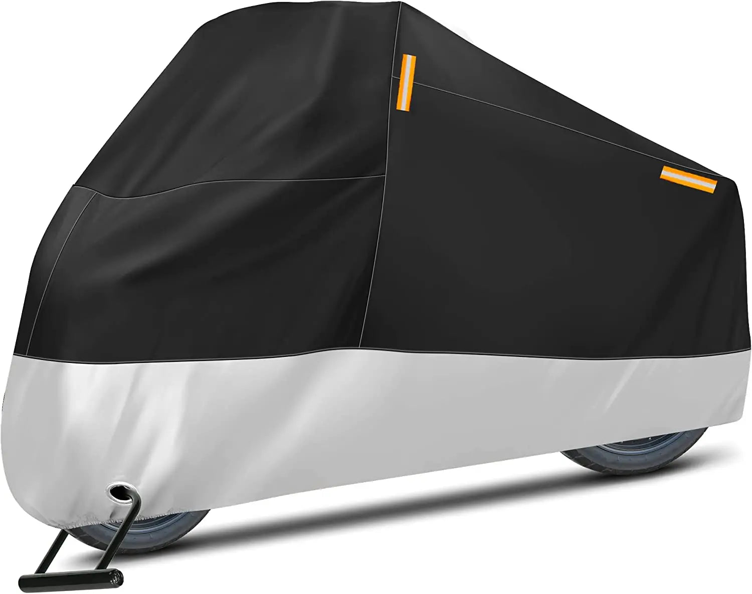 WOQI All-Season Sports Design Universal Motorcycle Cover Waterproof Sun Protection with Lock Holes for Outdoor Use