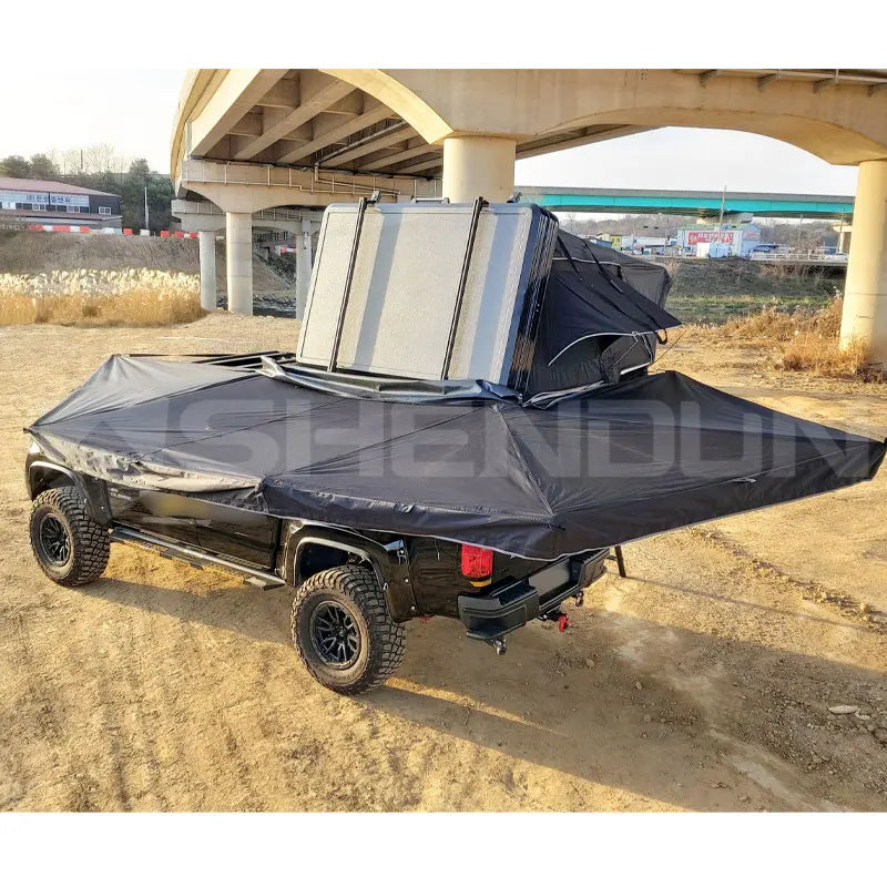 SNDN Factory Manufacture OEM 270 Awning Free Standing Aluminum Frame Heavy Duty Car Awning 270 Lightweight with Adjustable Legs