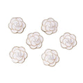 Exquisite Enamel Camellia Zinc Alloy Button Covers for Women Shirt Garment Pearl Button Clip Jewel Accessories Ornament