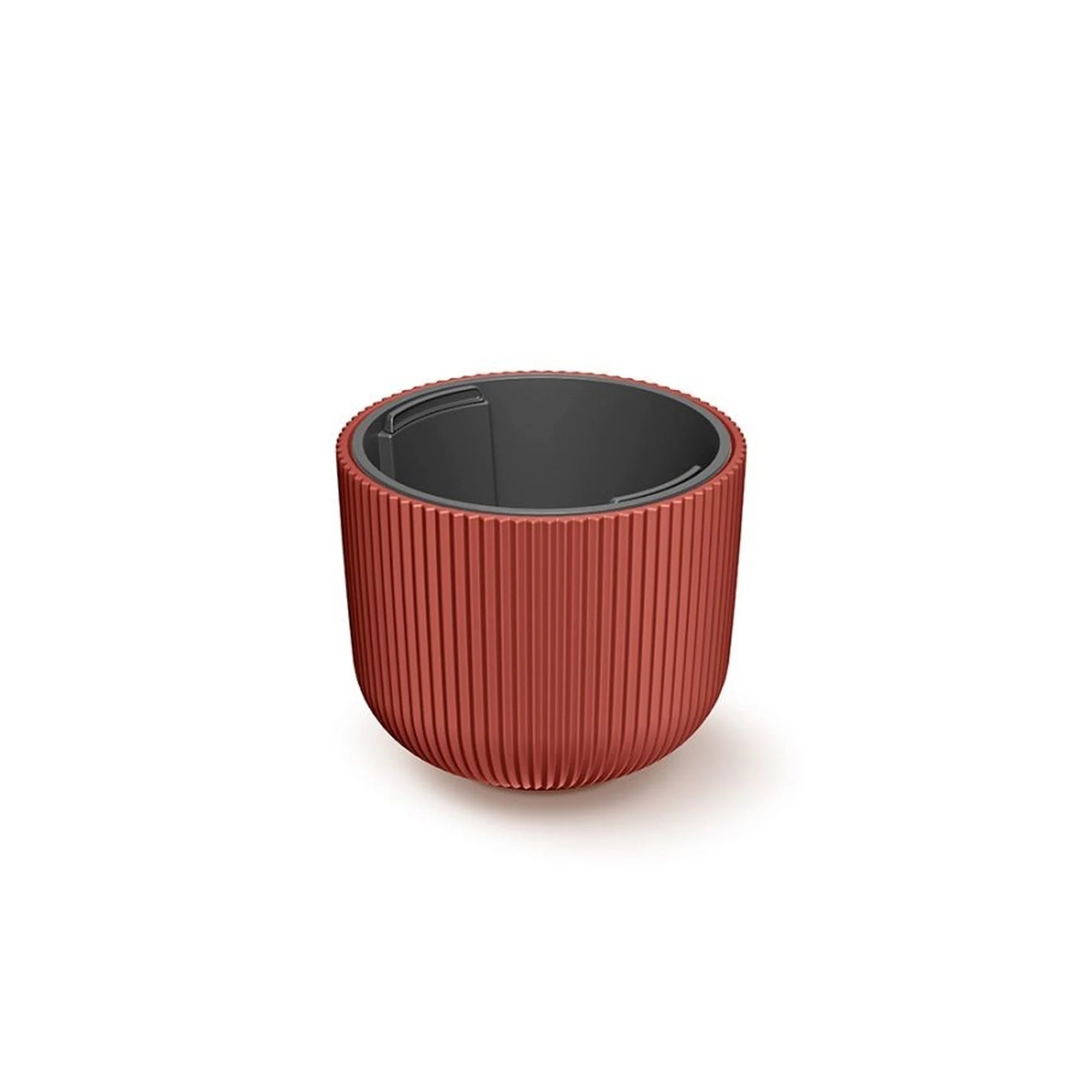 Terracotta-colored planter with reservoir MILLY collection 23.9 x 23.9 x 19.7 cm 7 L capacity.
