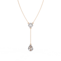 Factory Priced Luxury 14K Gold Plated Lab Grown Diamond Necklaces Fine Pear Cut Jewelry IGI Certified Premium Quality Product