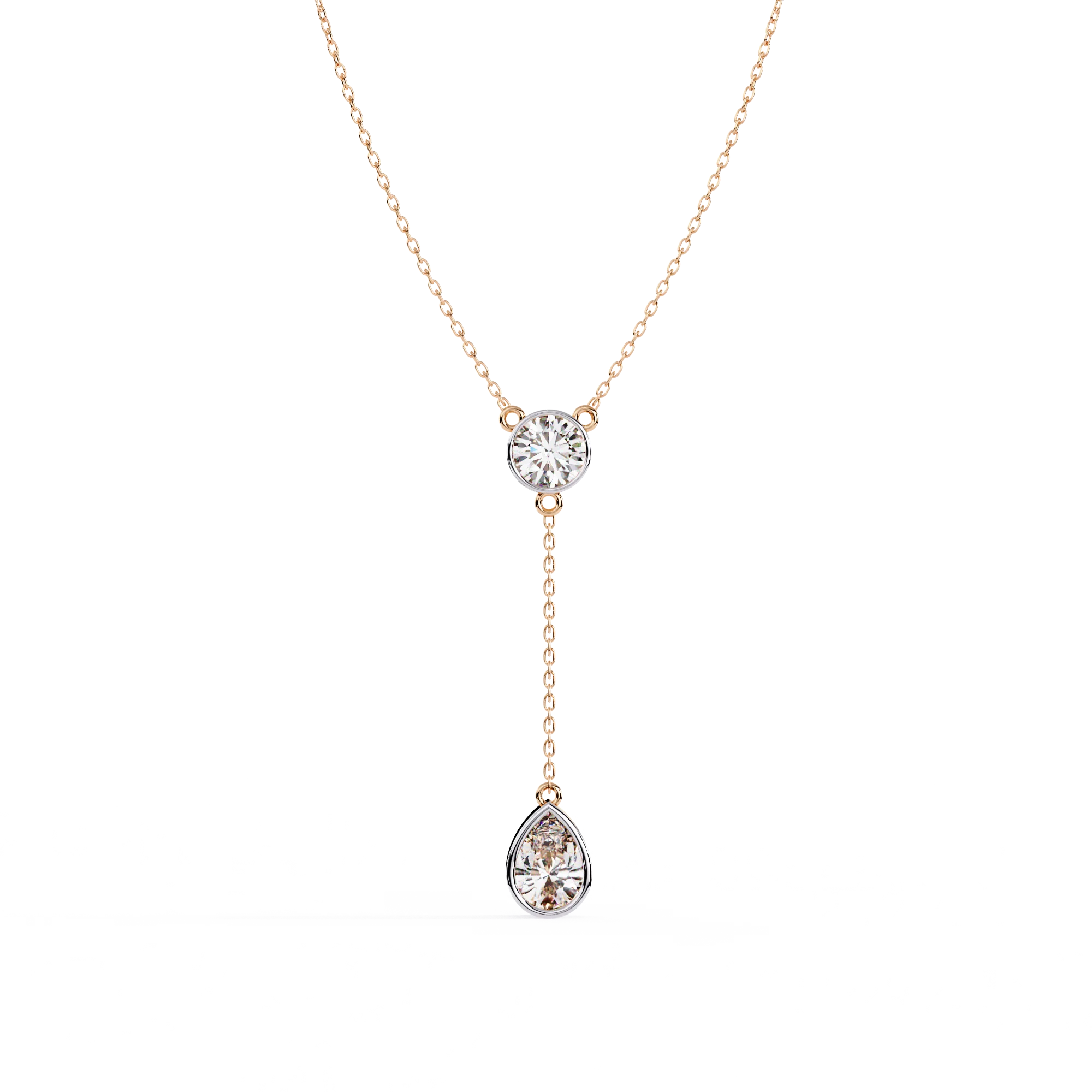 Factory Priced Luxury 14K Gold Plated Lab Grown Diamond Necklaces Fine Pear Cut Jewelry IGI Certified Premium Quality Product