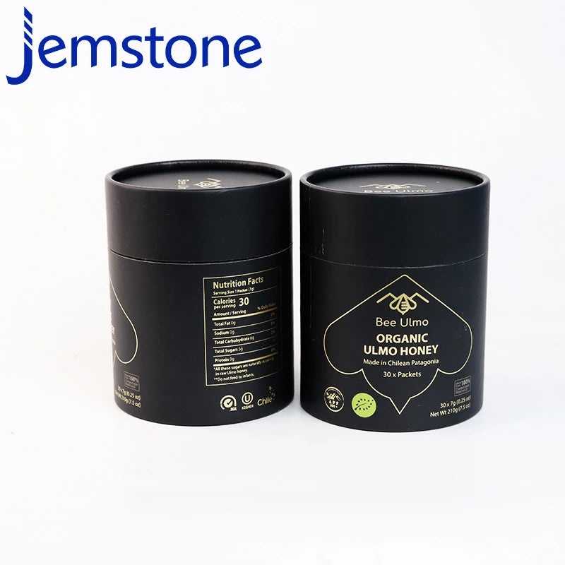 Custom Printed Round Tea Coffee Bean Cylinder Packaging Box Eco-Friendly Paper Tube  Cardboard Tube Packaging