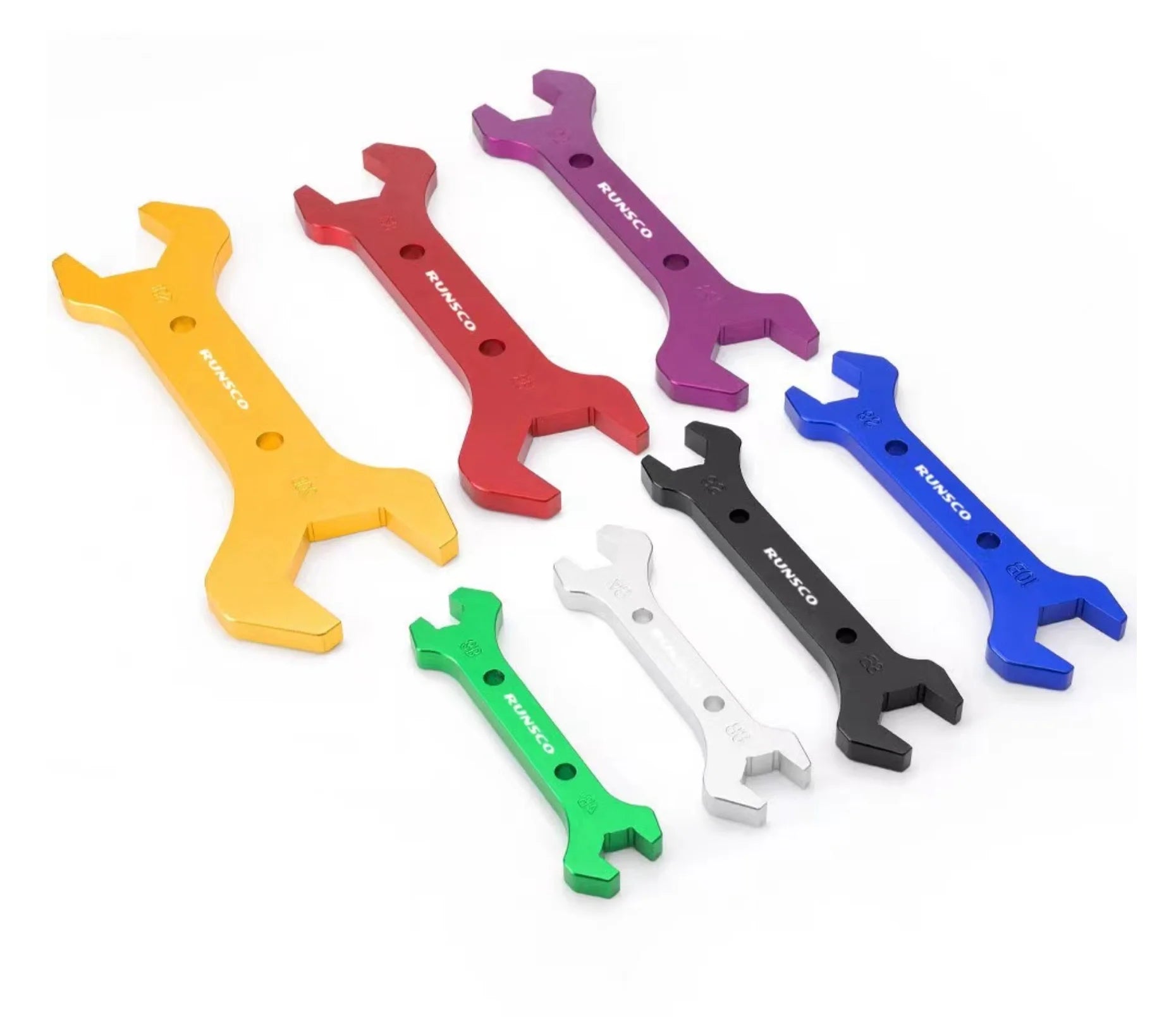 Double Ended Hose End Wrench Set Auto Pipe Wrench Fitting Tool Spanner An3-An20 (7PCS One Kit)