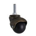 CCE 40mm Steel PP Caster Antique Brass Finish 5/16" Threaded Stem Modern Outdoor Indoor Hospital School Warehouse Living Room