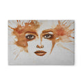 Made In Germany - Home Decor Canvas Picture Watercolour Art - Wall Mural In Grey And Orange - Canvas Picture On Stretcher Frame