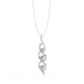 Wholesale 14K Gold Plated Women's Luxury IGI Certified Custom Pendant Natural Aquamarine Cut Gemstone Twisted Diamond Necklace