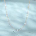 CANNER S925 Sterling Silver Simple Stacked Diamond-Encrusted Women'S Necklace Multi-Zircon 14k 18k Clavicle Chain Jewelry