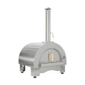 Premium Stainless Steel 430 Wood Fired Pizza Oven for 5-8 People Outdoor BBQ with Adjustable Feet & Firebrick Metal Style