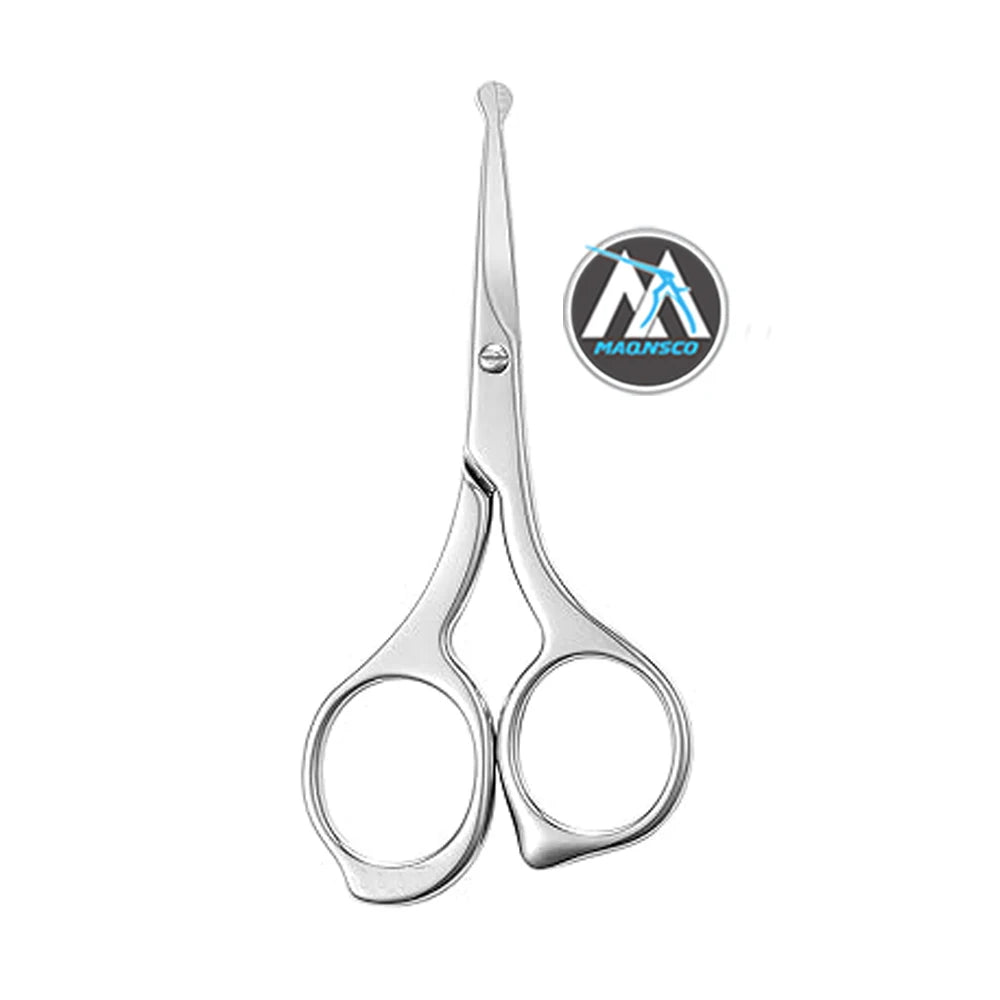 Nose Hair Scissors Precision Stainless Steel Trimming with Straight Blade and Blunt-Sharp Tips Safe Easy Grooming for Nose Ear