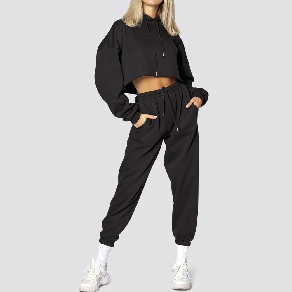 Latest Designs Tracksuit 2 Piece Set Woman 2025 Cotton Casual Jogging Fitted Women Tracksuit Set