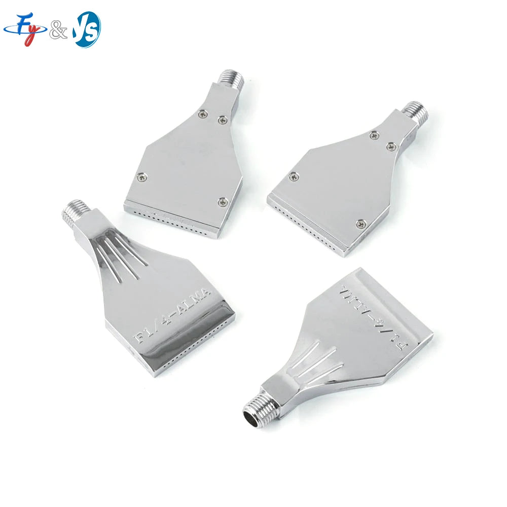 YS BSPT 1/4 Male Thread Low Noise Air Jet Flat Air Blowing Nozzle 1/4 Inch Sandblasting Aluminum Alloy Air Jet Flat Nozzle