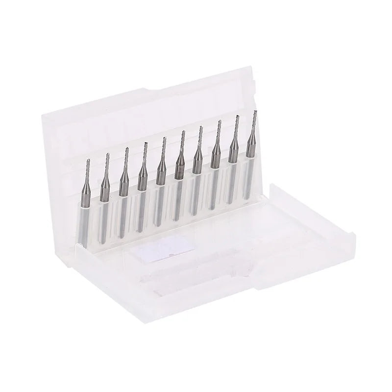 JR141 3.175-8mm PCB Milling Cutter Carbide Tungsten Steel Engraving Milling Cutter Circuit Board CNC Corn Milling Cutter