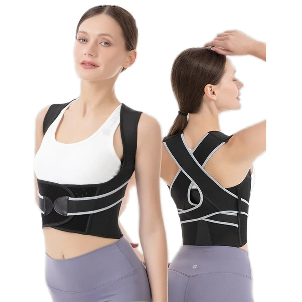 Adult Protective Body Shaping Sitting Posture Correction Belt Neoprene Material Corrects Spine & Back Hunchback Vest