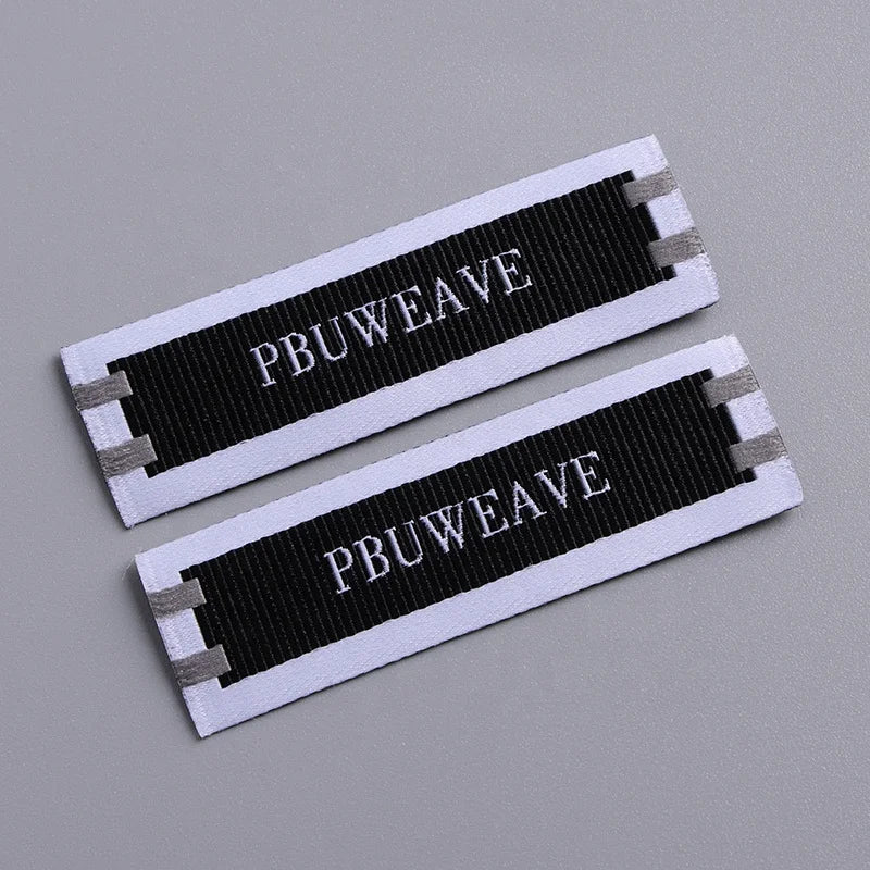 Fast Shipping Custom Durable Woven Clothing Labels Big Name Logo Design Foldable Cloth Labels