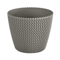 Prosperplast Splofy 11.5L round plastic flower pot in grey 29.5 x 24.9 cm