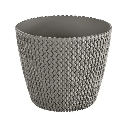 Prosperplast Splofy 11.5L round plastic flower pot in grey 29.5 x 24.9 cm