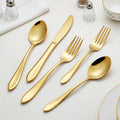 Wedding Decorations Stainless Steel Tableware Knife and Fork Spoon Restaurant Silverware Set Gold