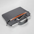 16.1" Genuine Leather Laptop Briefcase 1430173 Grey Sling Carrying System Soft Work Computer Bag