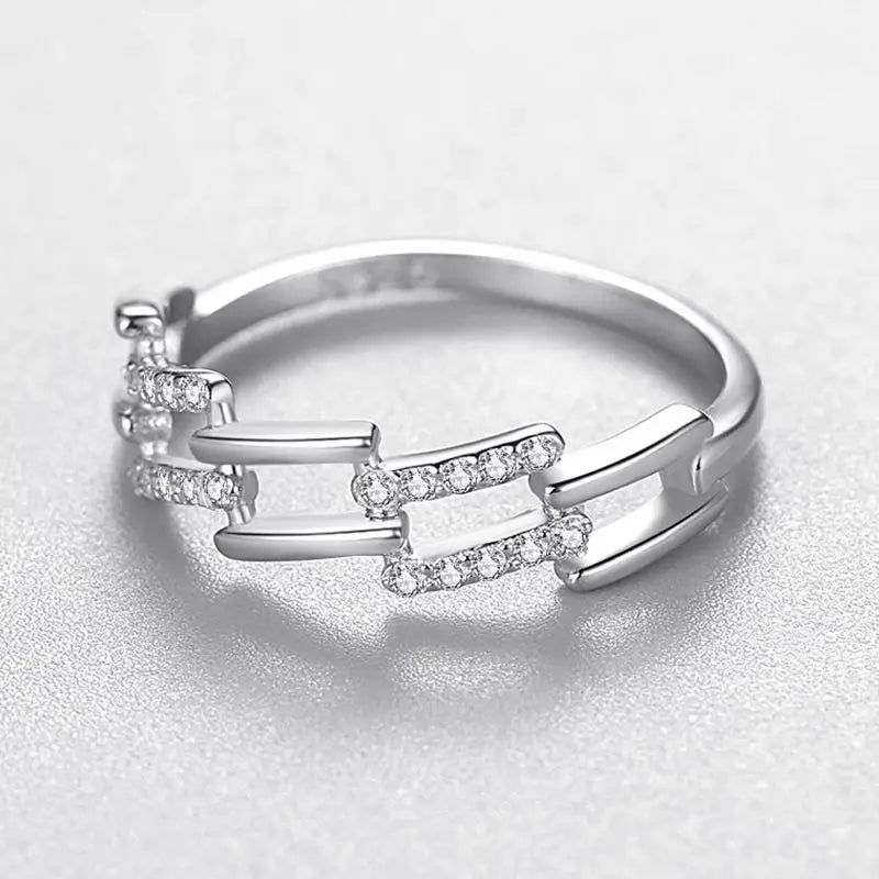 New Arrival 925 Sterling Silver Design Personality Ring Luxury Cubic Zirconia Rings Fashionable Rings