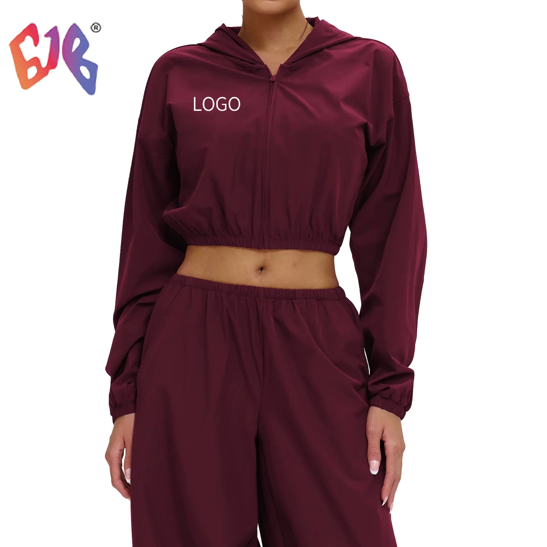New Outdoor Sun Protection Jacket Zip up Windproof Hooded Sports Jacket Cycling Hiking Activewear Top for Women