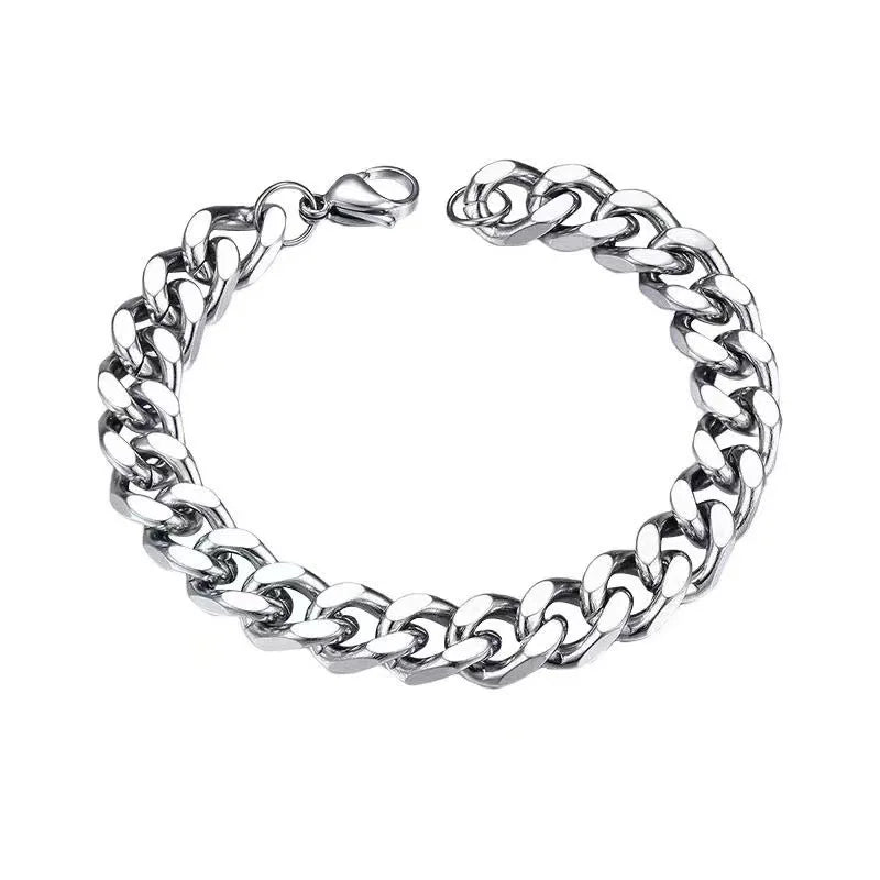 Cuban Chain Bracelet Men's Hiphop Accessories Hiphop Cool Trend Cool Titanium Steel Couple Bracelet