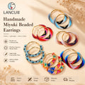 Wholesale 18K Gold Plated Charms Miyuki Seed Beaded Hoop Earrings Brass Pearl Glass Women Fashion Jewelry for Parties