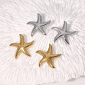 BM Waterproof Women Jewelry Ocean Beach Holiday Style Stainless Steel Starfish Stud Earrings