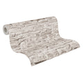 Made in Germany - Wallpaper rolls Stone Greige Grey White - Non Woven Vinyl - Wallpaper Stone Look for Walls - 1005 x 053 m