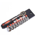 12-Piece Ratchet Wrench Set with Hard Case Chrome Vanadium Steel for Auto Repair and Hand Mechanics (1 Set) MegaBDM