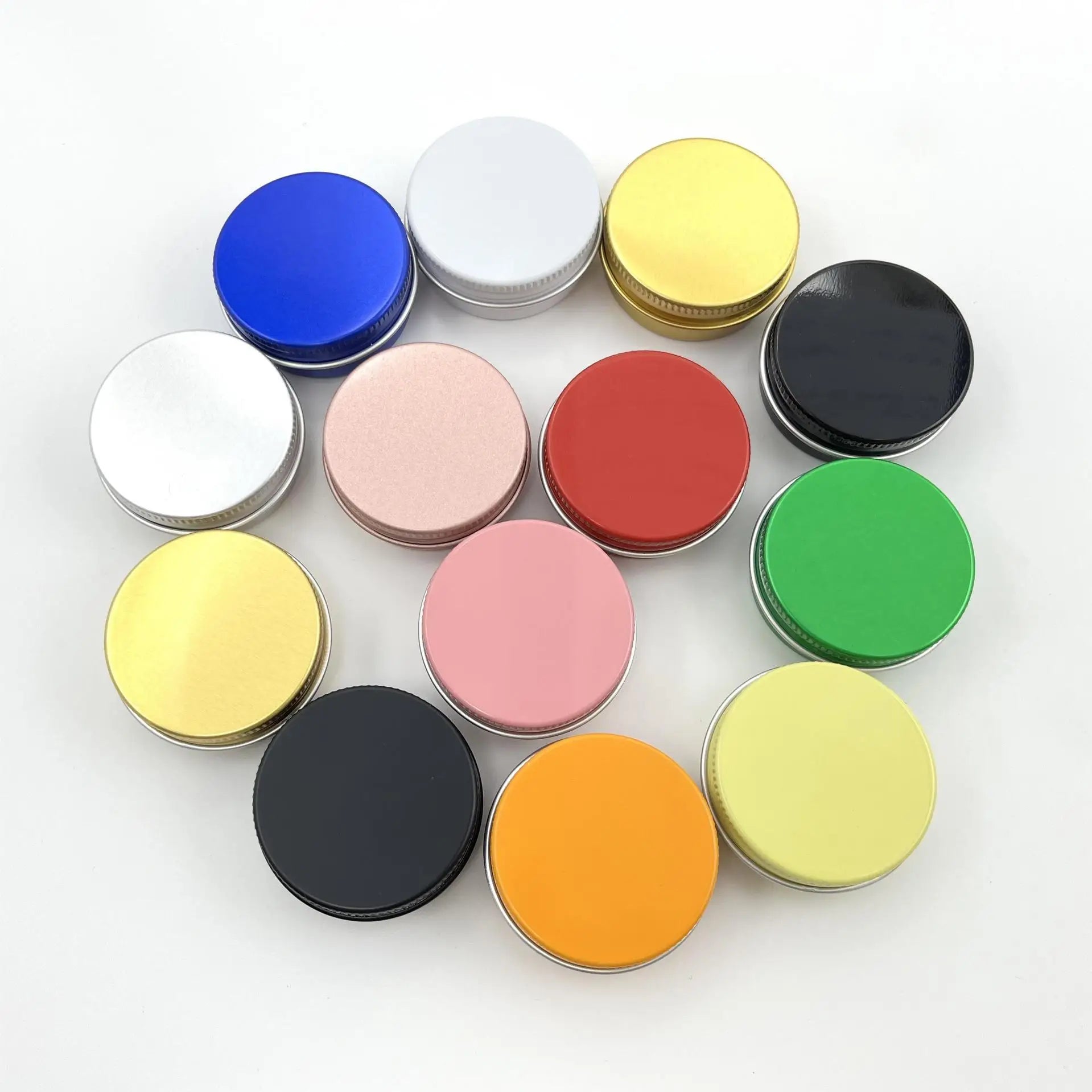 Aluminum Tin Jar 60 ml Refillable Containers Clear Top Screw Lid Round Tin Container Bottle for Cosmetic Lip Balm Cream