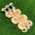 613 Cuticle Aligned Raw Virgin Brazilian Hair Bundle Double Drawn 613 Blonde Body Wave Curly Hair Extensions for Black Women