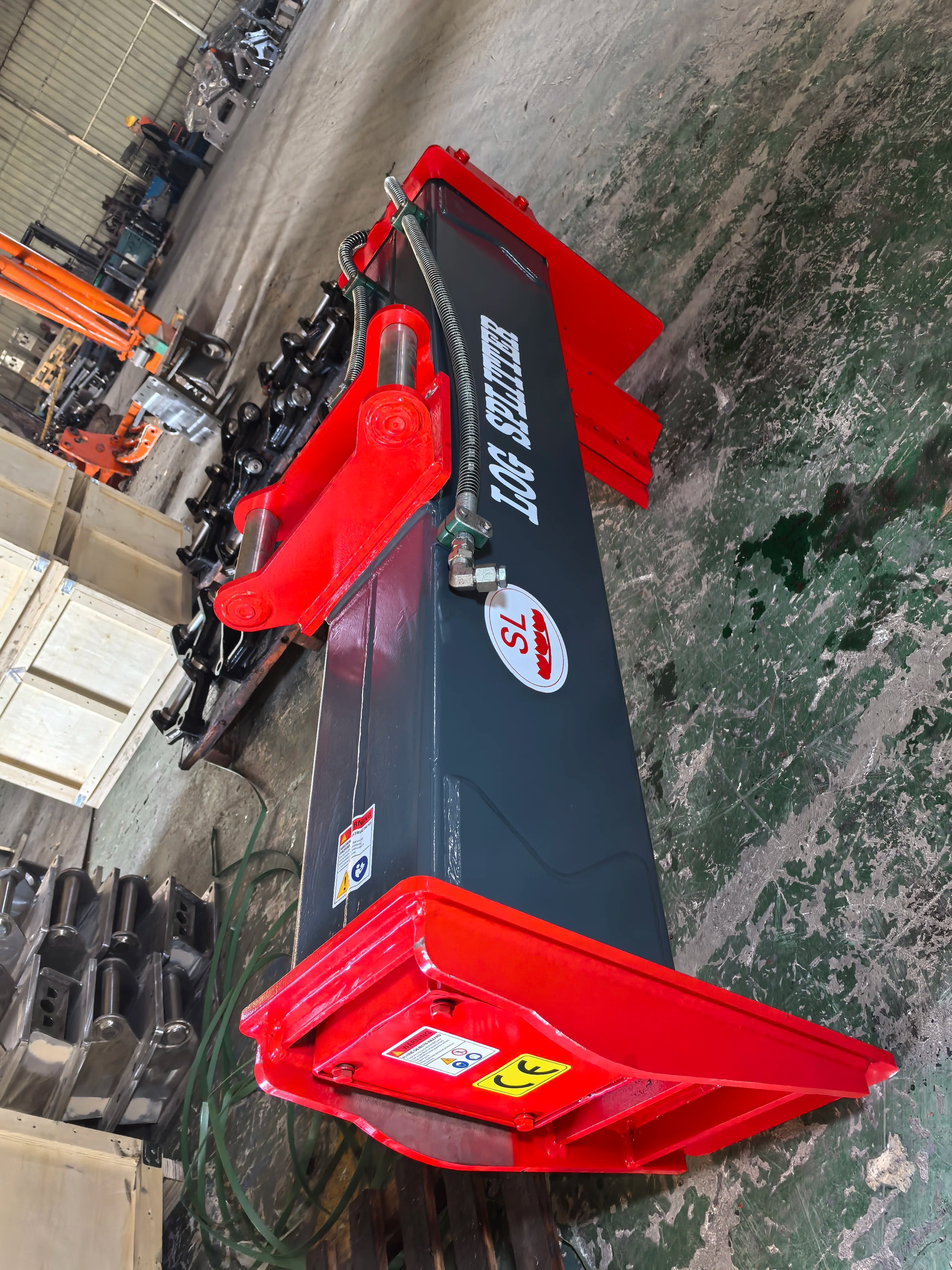 High Performance Efficient SLN Log Splitter Construction Machinery Attachment for 5-8t Excavators 1 Year Warranty Tested