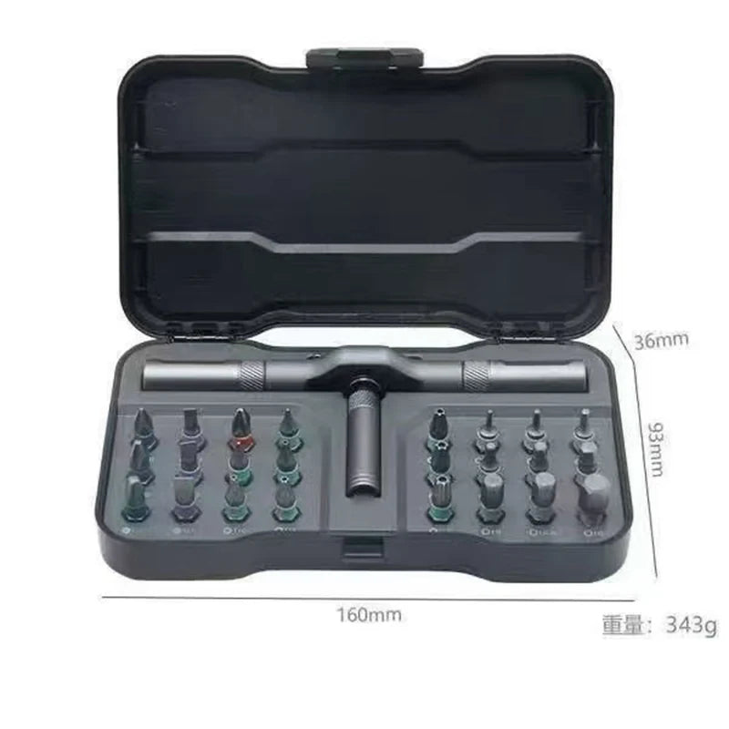 24 in 1 Household Tool Multifunctional Magnetic Ratchet Screwdriver Set for DIY PC Desk Watch Mini Repair Tool Kit