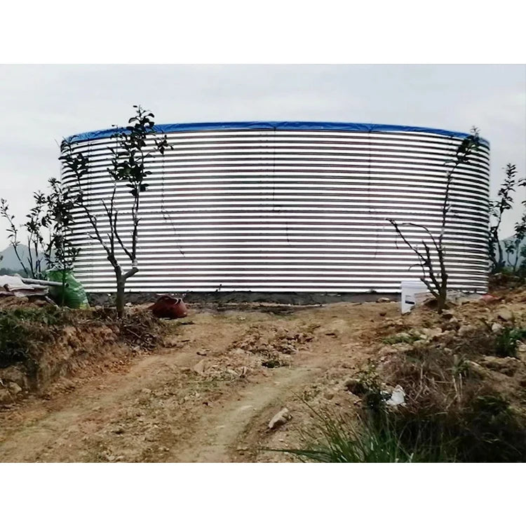 Lvju Corrugated Sheet Irrigation Water Tank Recirculating Aquaculture System Steel Aquaculture Tank