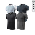 Summer Quick Dry Workout Gym Fitness Short Sleeve Print Tshirts Tshirt for Men