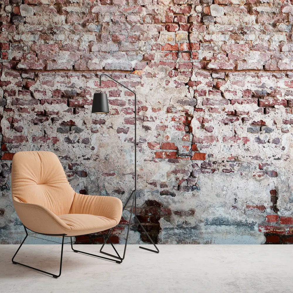 Made in Germany Photo Wallpaper Murals Stone Red Grey White Non Woven Vinyl Wall Mural Vintage Large Format Bulk - 159 x 280 m