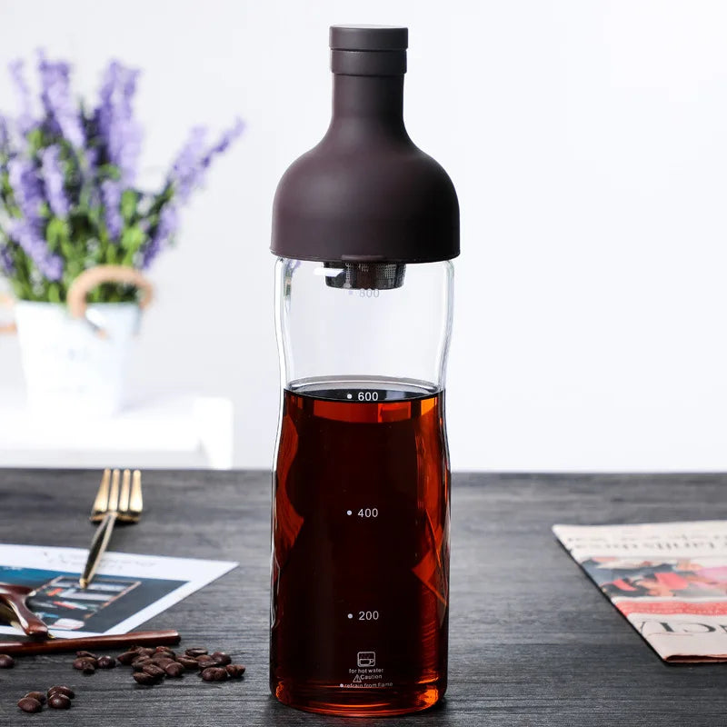 Hot Style Portable Borosilicate Glass Tea Infuser Eco-Friendly 800ml Leak Proof BPA Free Cold Brew Drinkware for Office