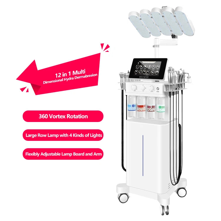 2026 Newest 12 in 1 Hydro Blackhead Removal Hydra Beauty Facial Machine 360 Vortex Rotation