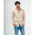 2026 Hot Sale Men's Floral All Over Print 100% Cotton Breathable Long Sleeve Button Down Casual Shirt EU Wholesale