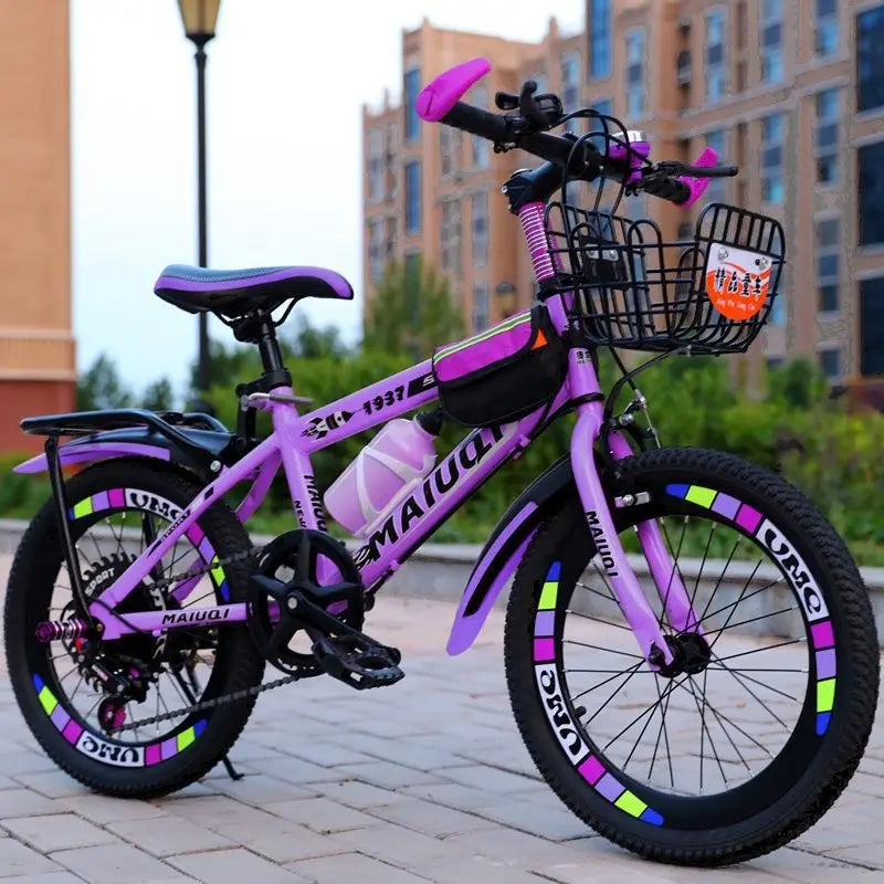 New 18 20 22 24 Inch Children's Bicycle Carbon Steel Frame Cycle for Kids Girls Variable Speed Mountain Cycle