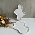 Vintage French Ceramic Decorative Tray Baroque-Style Oval Plate for Jewelry Candles and Home Décor MegaBDM