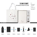 High End Corporate 3 Piece Gifts Set Logo Customised USB Notebook Pen Business Gift Set