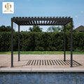 Luxury Motorized Aluminum Pergola with LED Lighting-Waterproof & Rainproof for Balcony & Outdoor Use Customizable Sizes