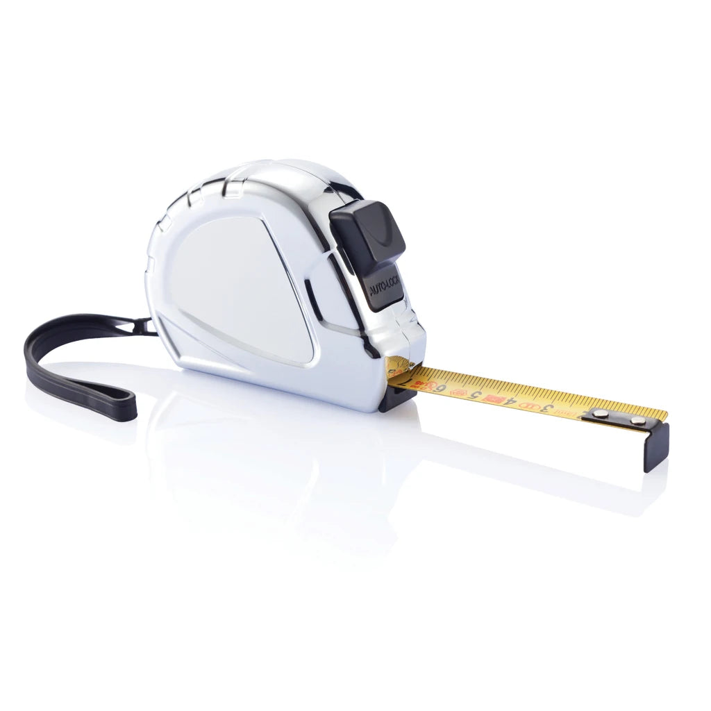 Promotional Silver Automatic Stop Tape Measure with Case