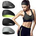 Breathable Sweat Absorbent Sports Headband for Men and Women - Stretchy Athletic Headband for Running Tennis Yoga and Fitness