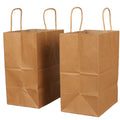 Wholesale Custom Printed White Brown Kraft Paper Shopping Bags with Handles Takeaway Food Bags for Restaurant Packaging